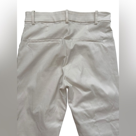 H&M White Lightweight Straight Leg Size Zip Trousers Pants Size 6 - Picture 2 of 5